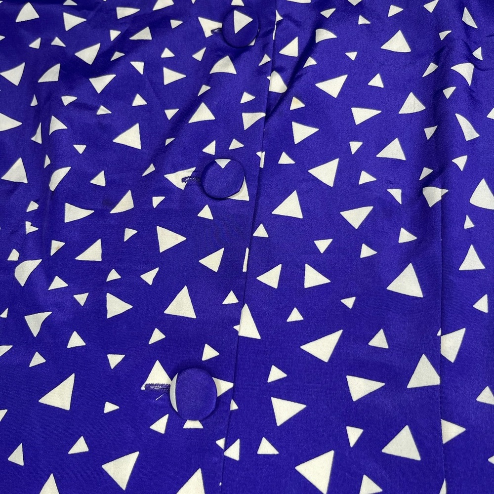 Purple Geometric Pattern Blouse - Picture 2 of 5